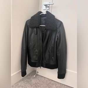 Pollini Sherpa leather jacket